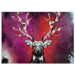 Blooming Deer #2 (140x100 cm)