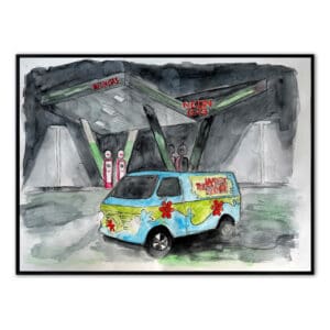 The Gas Station - (55x75 cm)