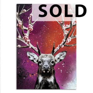 Blooming Deer #5 (70x100 cm)