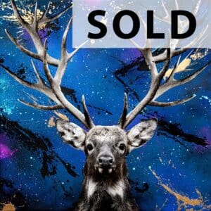 Northern Light Deer (100x100cm)