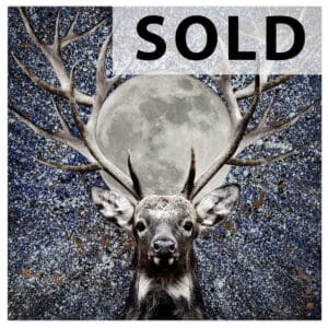New Moon Deer (100x100cm)