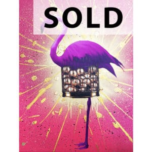 Golden Flamingo Friday (60x80 cm)