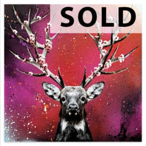 Blooming Deer #4 (100x100 cm)