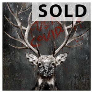 Fuck Covid-19 Deer (120x120cm)